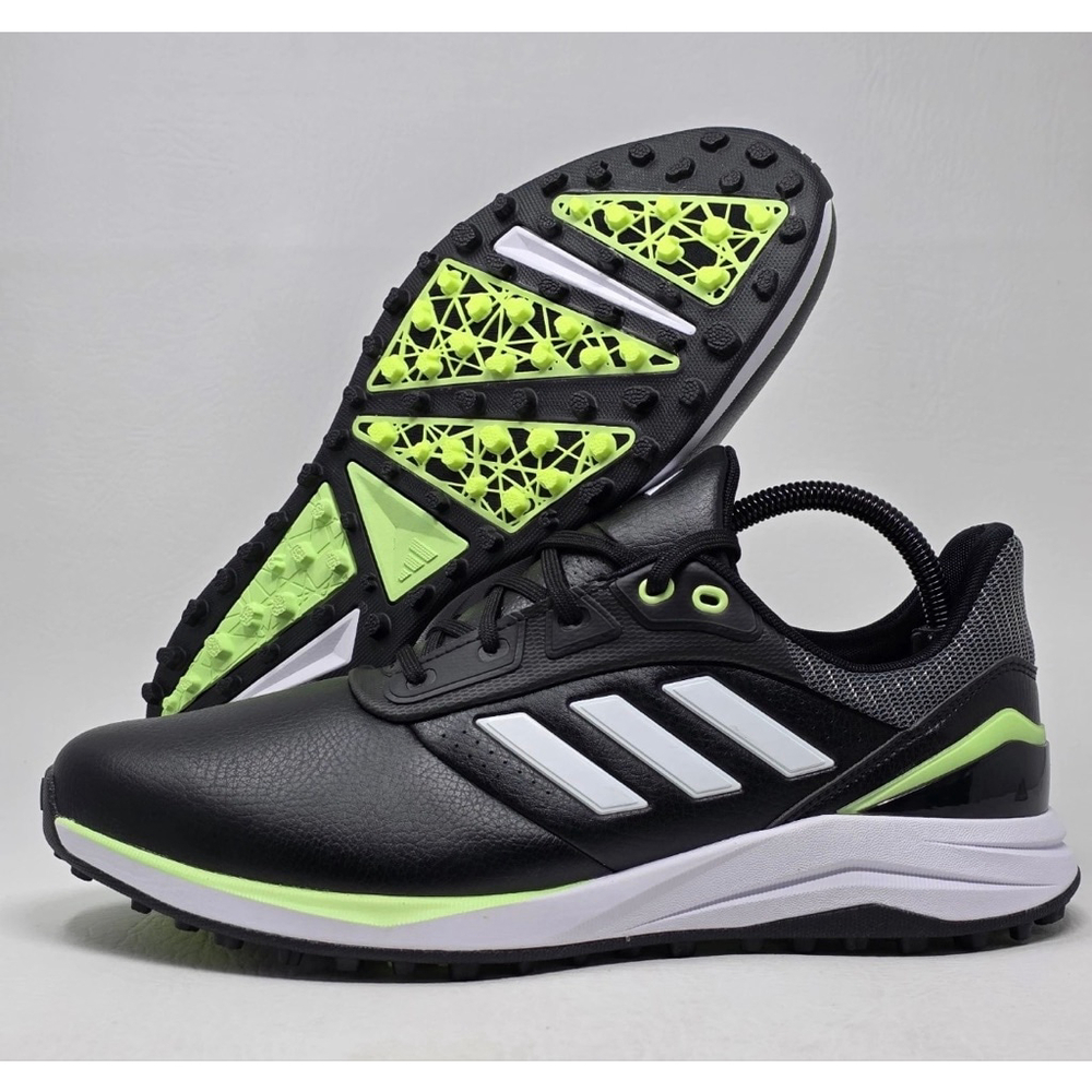 Adidas Solarmotion 24 Golf Shoes Mens Size 9 Black/White/Green IG0827 New